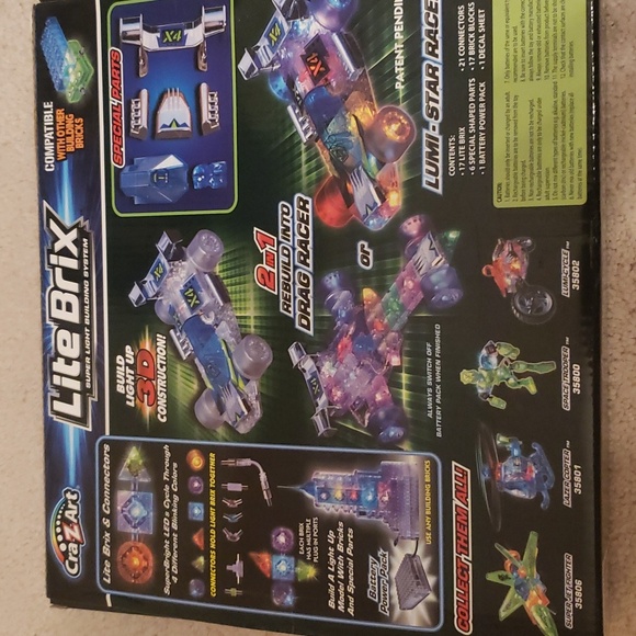 LITEBRIX Super Light Building System Lumi-Star Racer 6+ Never Used New in Box - Picture 4 of 5